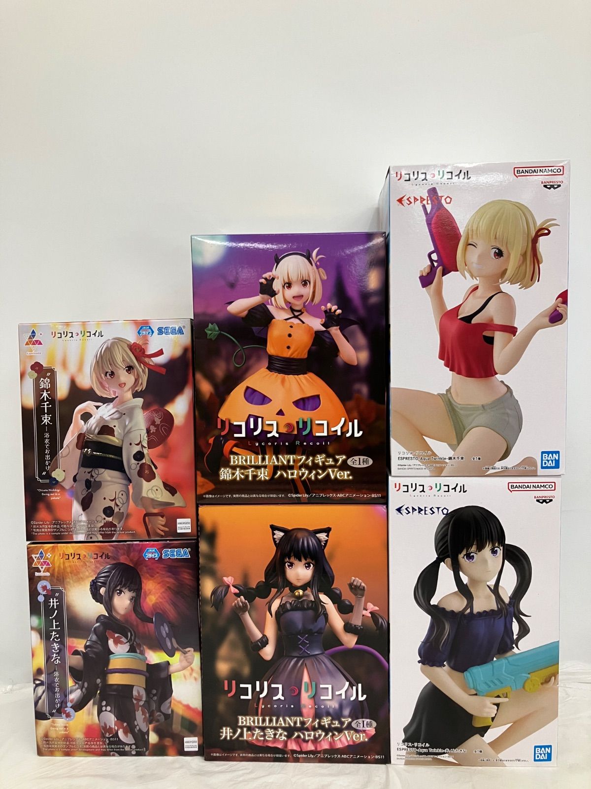 未開封 リコリス・リコイル フィギュア 井ノ上たきな 錦木千束 6個