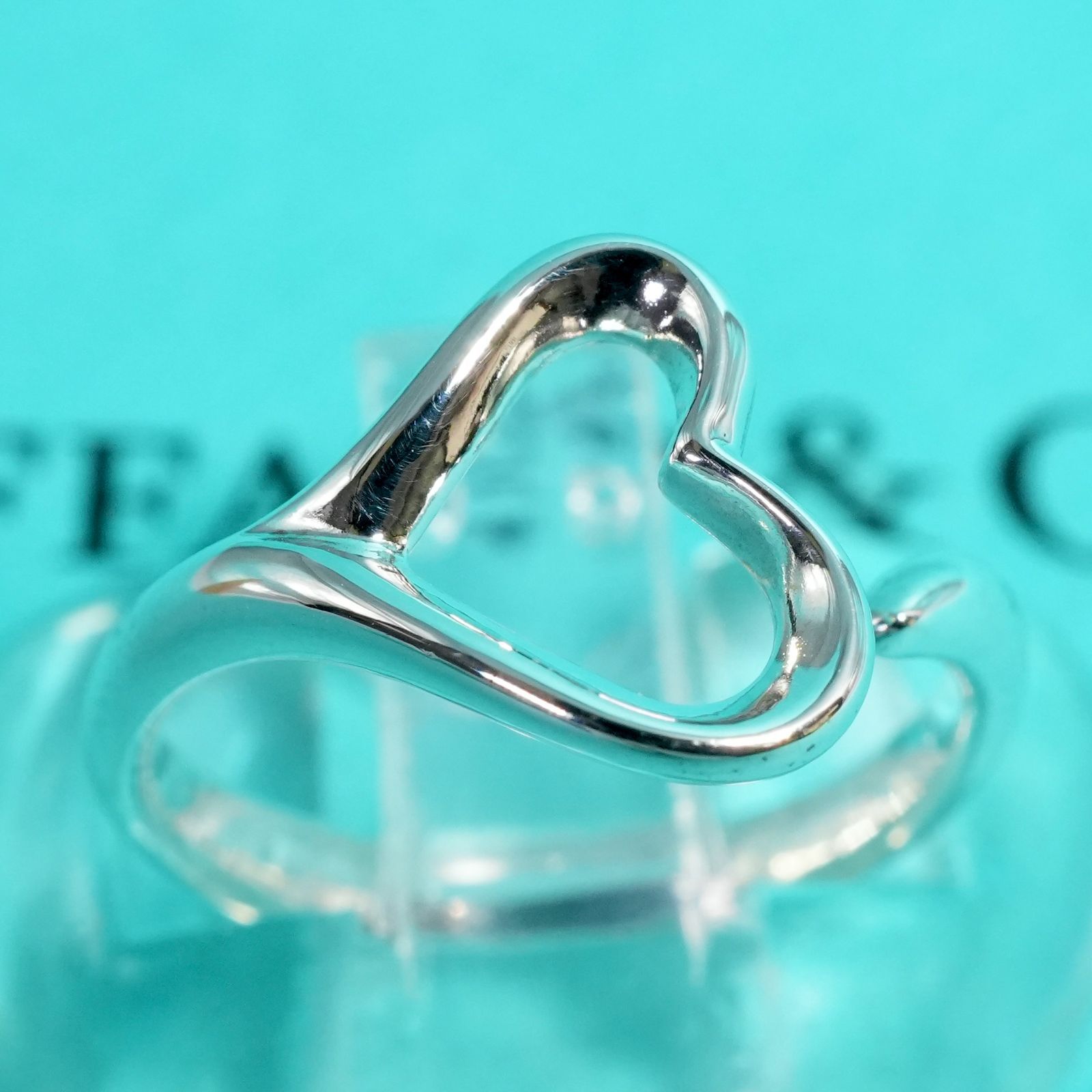 極美品✨ ティファニー リング オープンハート AG925 #13 極美品13号 ティファニー オープンハート スリム リング/25-2205S