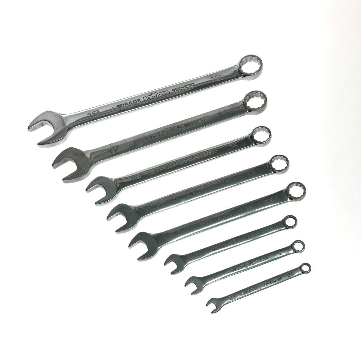 nepros コンビネーションレンチ 8本セット mirror 工具 技能 検定 コンビネーションレンチ 