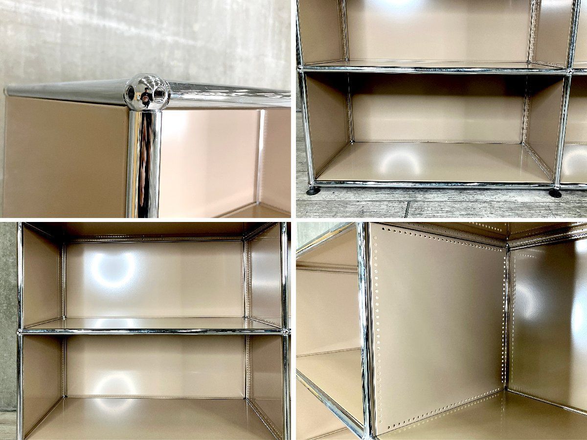 USMハラー□2列4段 キャビネット□USMベージュ□D350□書架/オープン