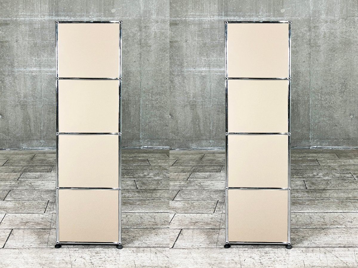 USMハラー□2列4段 キャビネット□USMベージュ□D350□書架/オープン