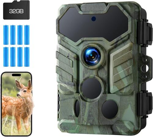 トレイルカメラwifi 1080P 32MP防犯カメラ屋外 乾電池式 動体検知 新品】トレイルカメラwifi 1080P 32MP防犯カメラ屋外 乾電池式 動体