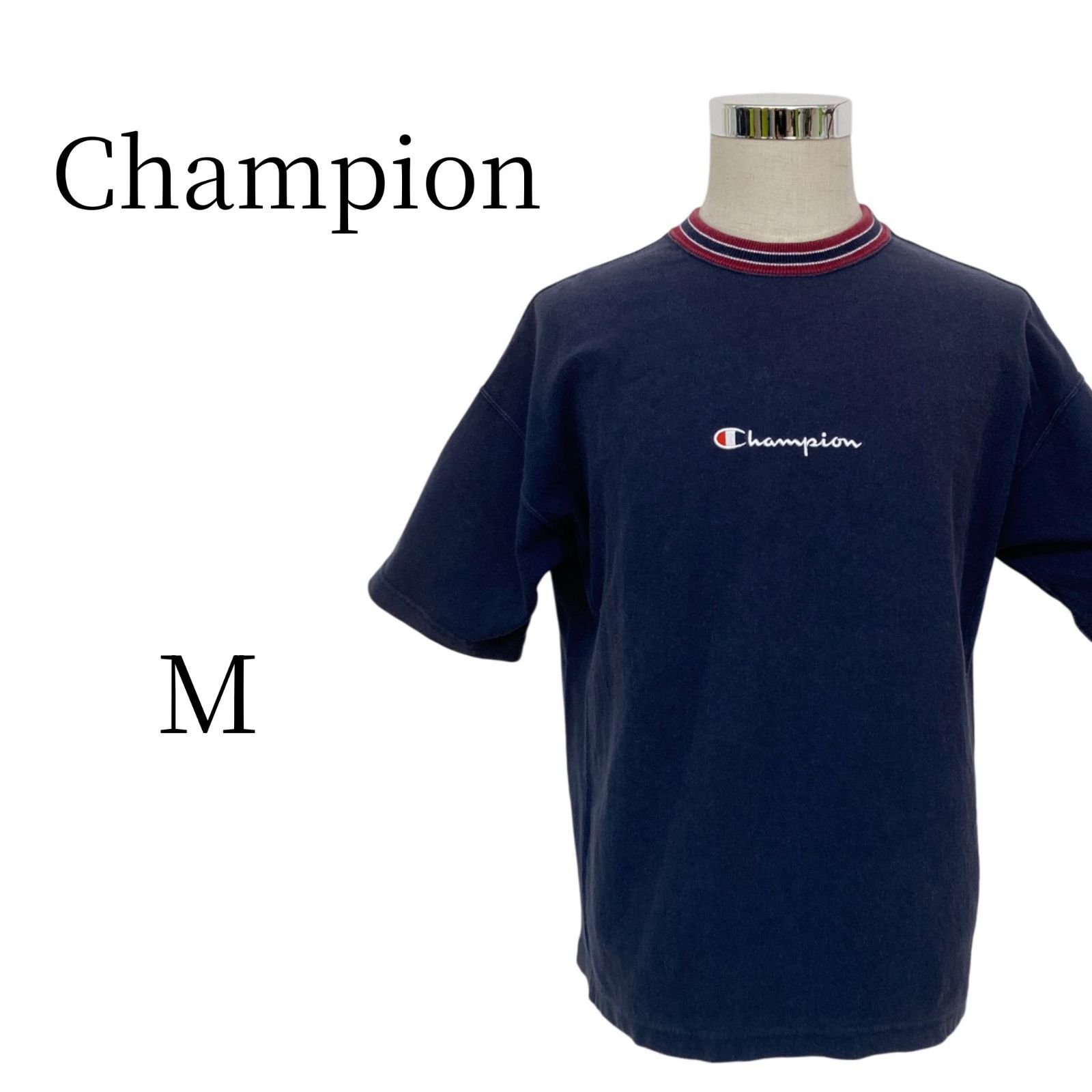 ☆美品 Champion チャンピオン ネイビー Tシャツ M PSP20-12 - メルカリ