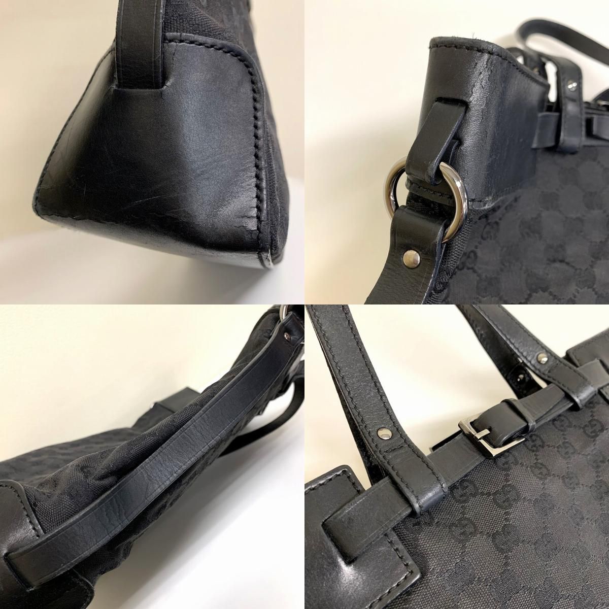 GUCCI グッチ 107756 トートバッグ ブラック シルバー金具 GG