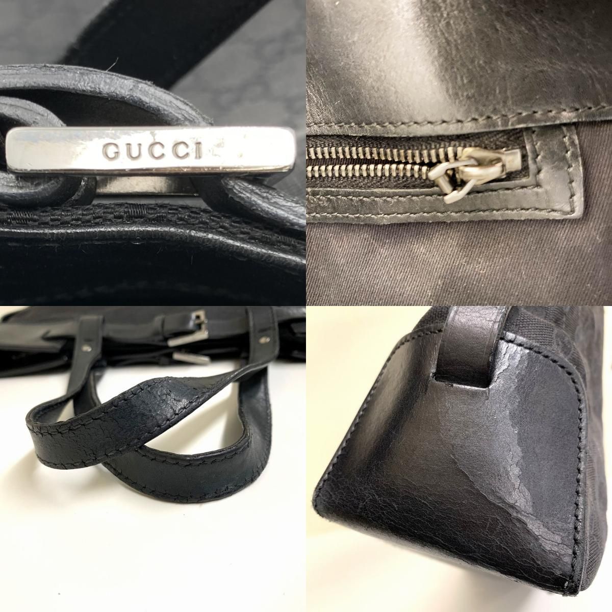 GUCCI グッチ 107756 トートバッグ ブラック シルバー金具 GG