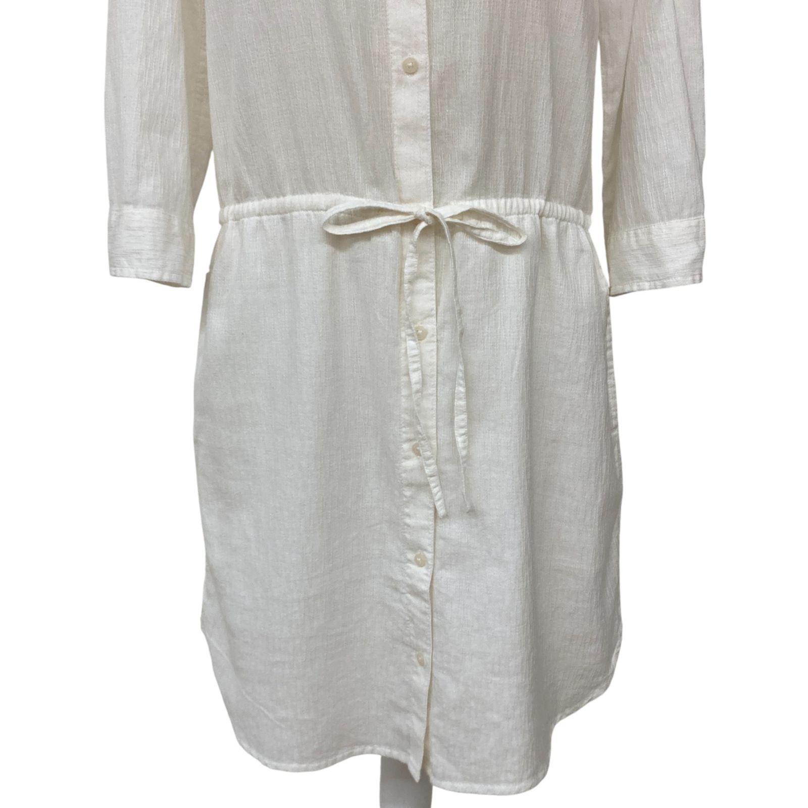  TOMMY トミーヒルフィガー ホワイト ロング その他 M PSP 20 24 長袖 七分袖 ひざ丈ワンピース