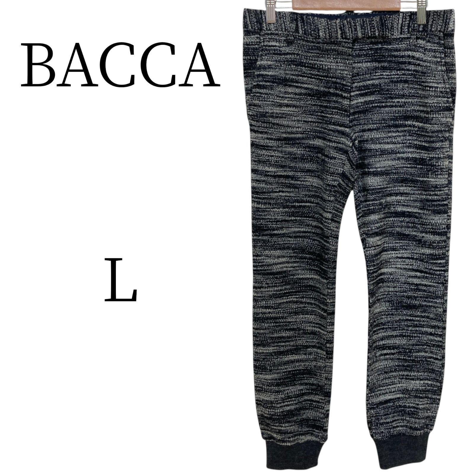 BACCA バッカ 黒 白 グレー ジョガーパンツ スウェットパンツ L PSP 20 32