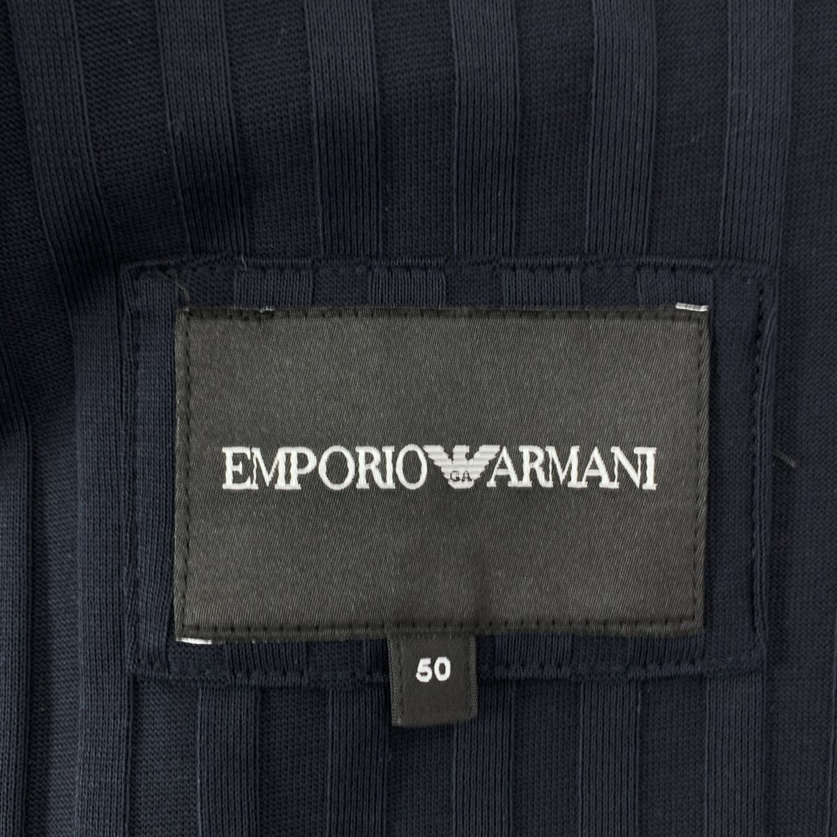 エンポリオアルマーニ テーラードジャケット 薄手 2B ストライプ 46