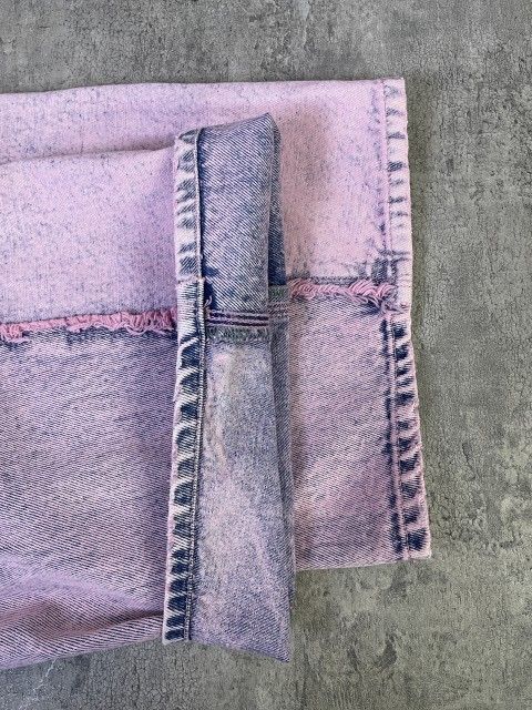 25SS FREADA ﾌﾘｰﾀﾞ 配色 ｶｰﾌﾞ ﾃﾞﾆﾑ ﾊﾟﾝﾂ 立体裁断 ｵｰﾊﾞｰﾀﾞｲ ﾀﾞﾒｰｼﾞ加工