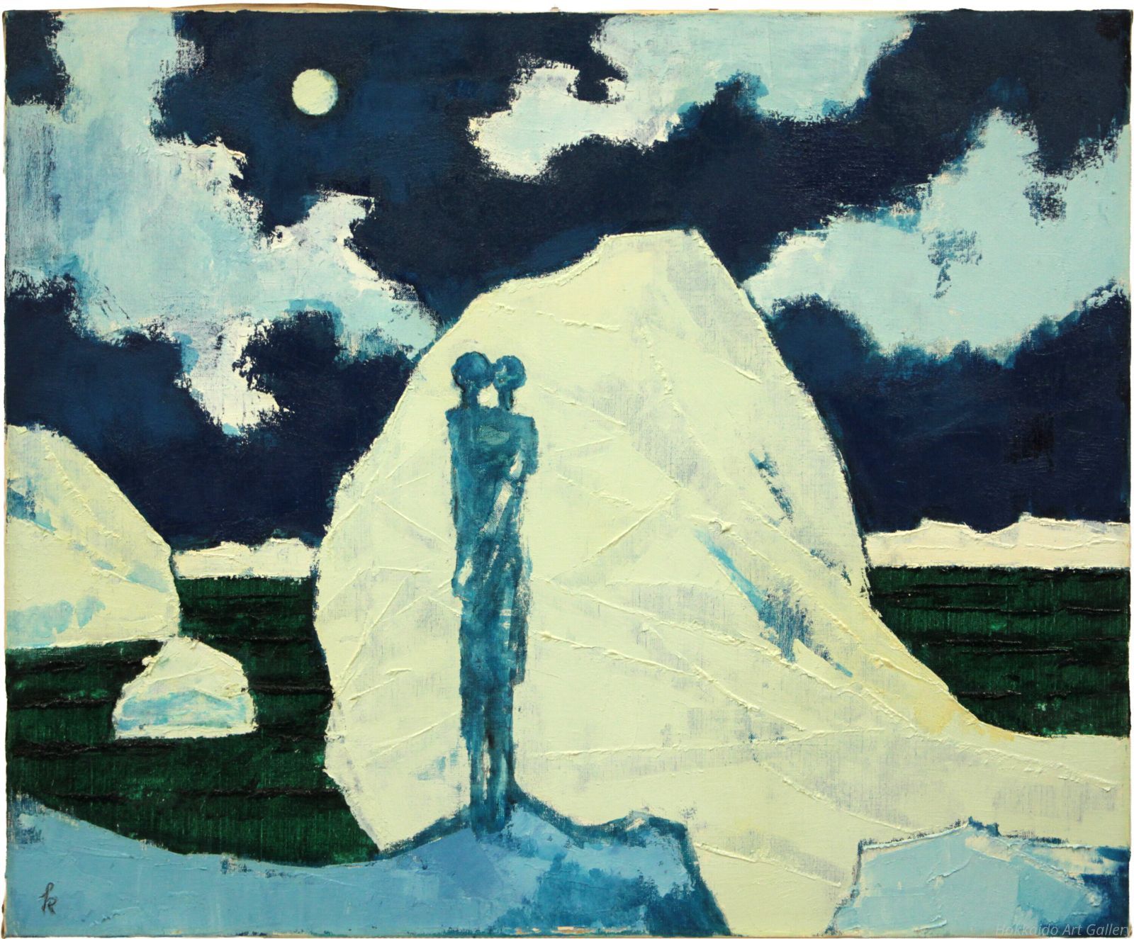 国松登 「氷人」 油絵・油彩画 絵画 - メルカリ