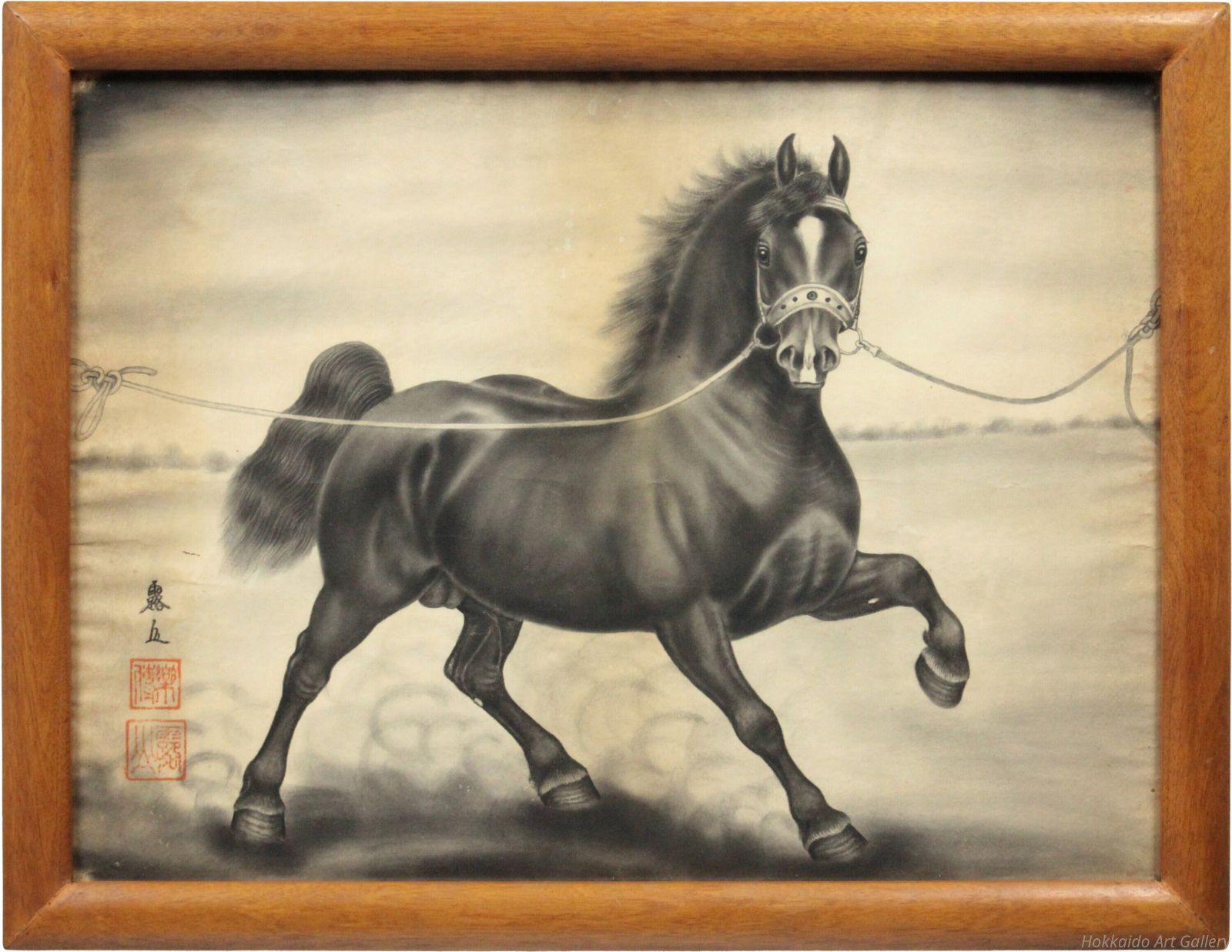 露山 「馬」 肉筆 絵画 - メルカリ