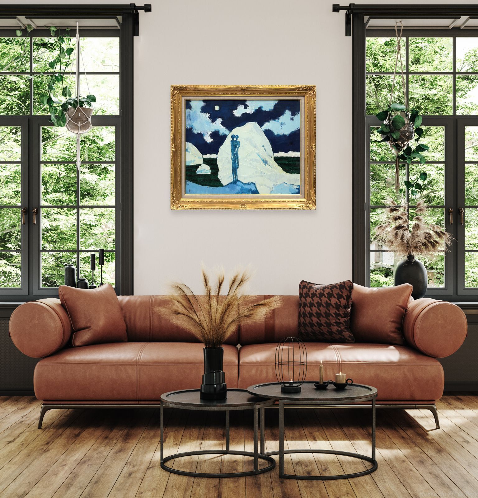 国松登 「氷人」 油絵・油彩画 絵画 - メルカリ