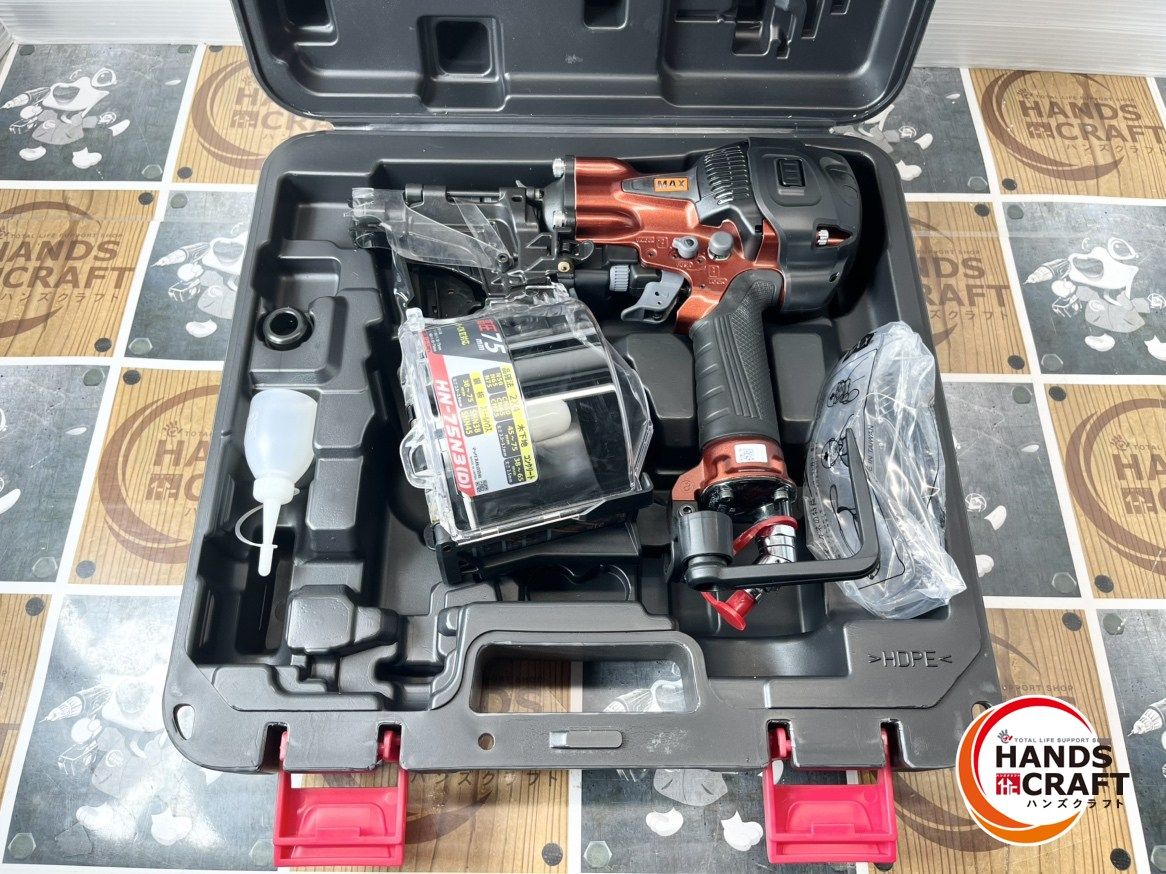 開封品 MAX HN-75 N 3 D-R 高圧釘打機スーパーネイラ マックス 高圧釘打ち機 スーパーネイラ 75 D HN 91049 コイルネイラ