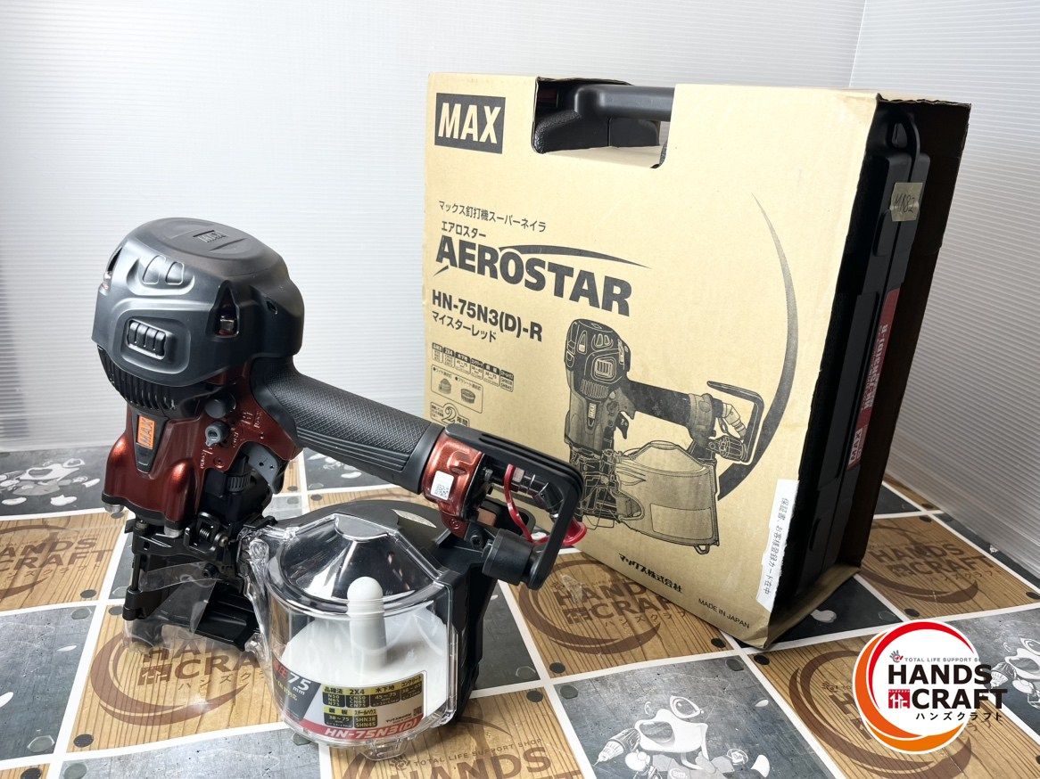 開封品 MAX HN 75 N 3 D R 高圧釘打機スーパーネイラ マックス 高圧釘打ち機 スーパーネイラ 91049 コイルネイラ