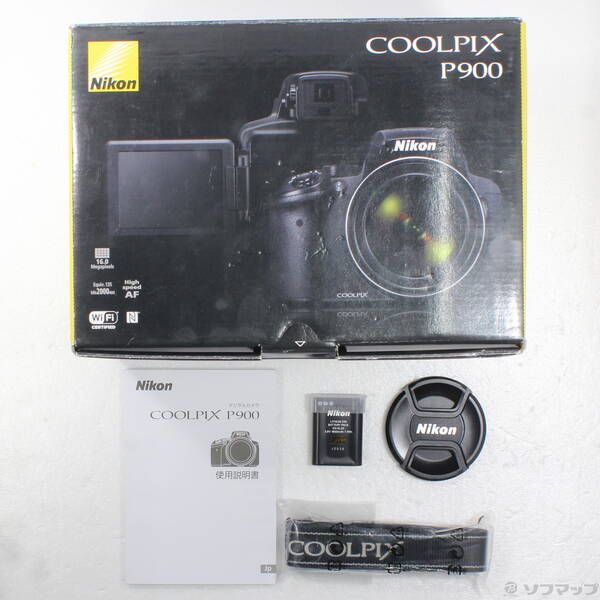 中古品〕 COOLPIX P900 ブラック【276】 - メルカリ