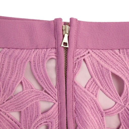 アドーア ADORE 22AW モダンリーフレーススカート ロング 38 ピンク