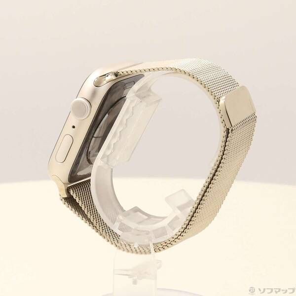〔 品〕 Apple Watch Series 9 GPS 45 mm スターライトアルミニウムケース ゴールドミラネーゼループ 377