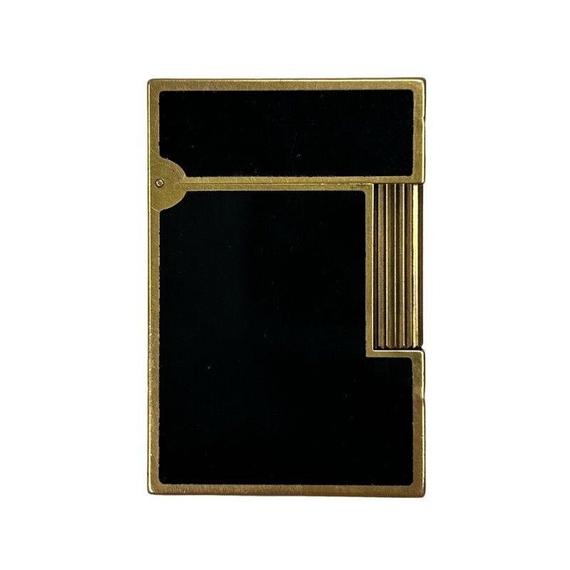 S T DUPONT デュポン ライン2 ローラー ガスライター ブラック ゴールド 火花のみ