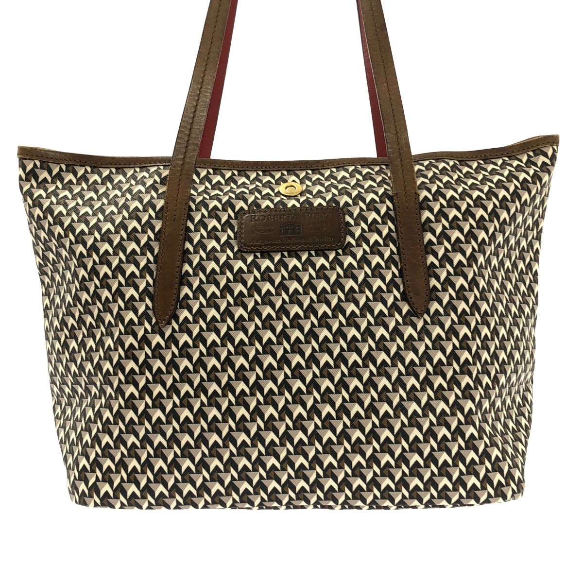 ROBERTA PIERI / ロベルタピエリ | TATAMI 総柄 トートバッグ | レッド