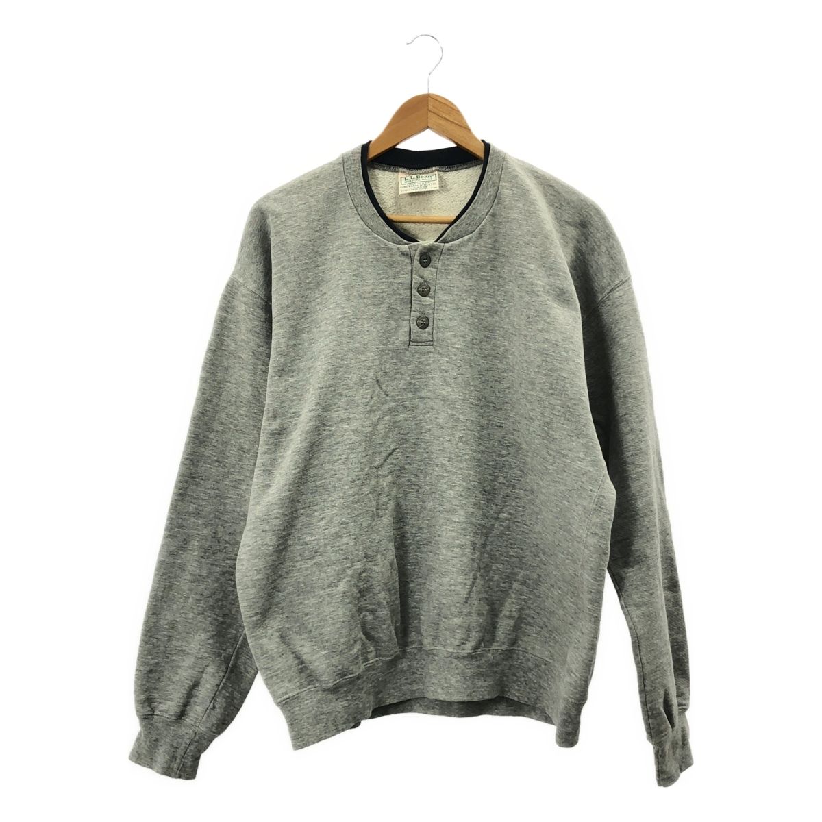 L BEAN エルエルビーン 1980 s RUSSELL ATHLETIC ヴィンテージ ヘンリーネック スウェット XL グレー メンズ