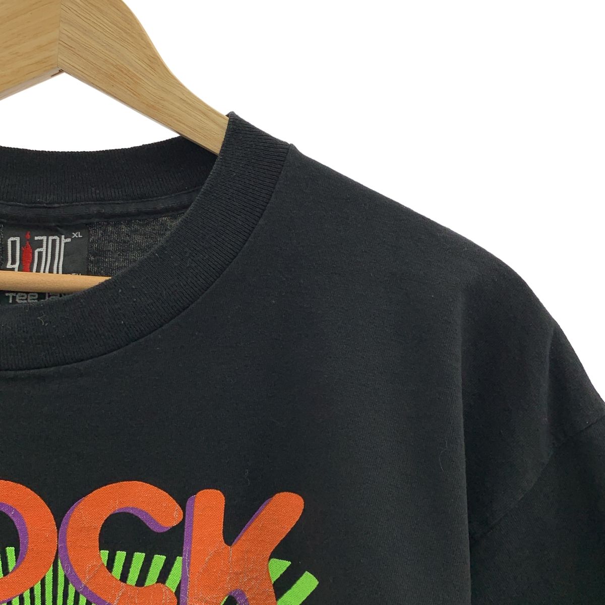 VINTAGE ヴィンテージ古着 1990 s ROCK FOR CHOICE プリント Tシャツ XL ブラック メンズ