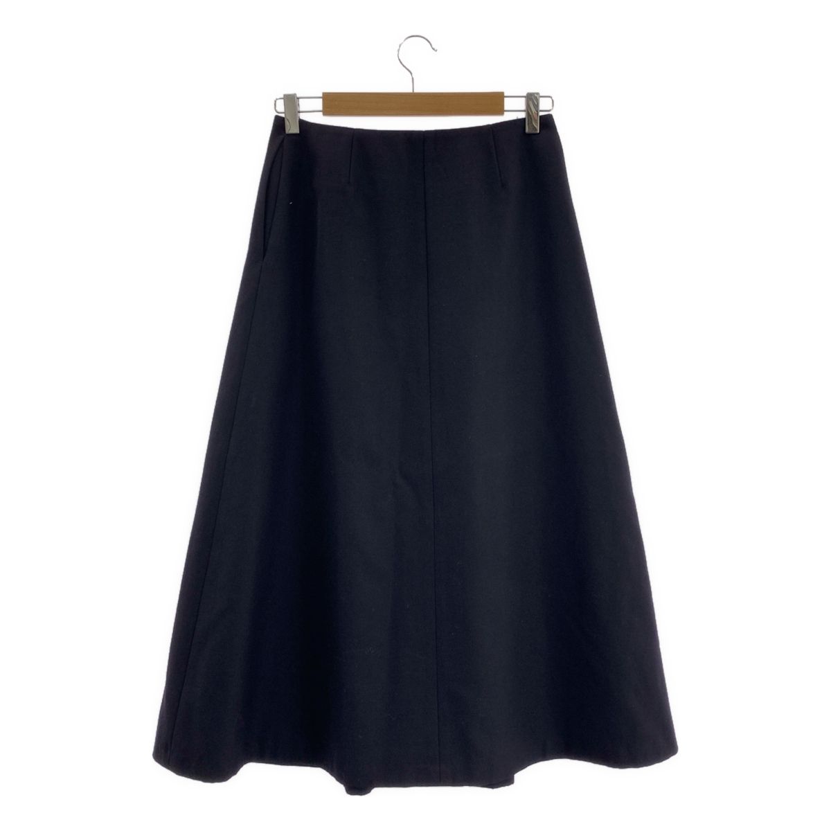 美品】 ebure / エブール | ウール ラップ フレア ロングスカート | 38