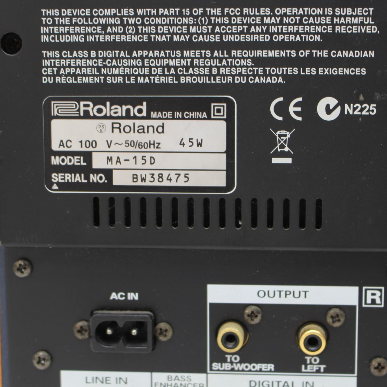 IS441)ROLAND ローランド モニター スピーカー MA-15D - メルカリ