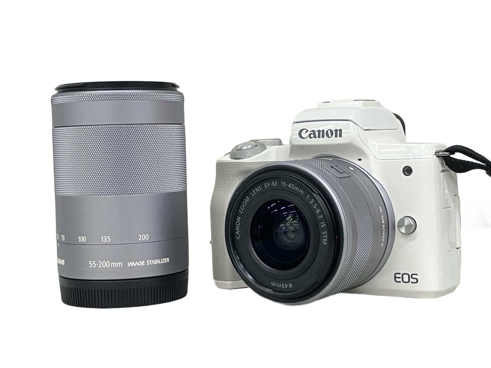 Canon キャノン EOS kiss M ホワイト ダブルレンズキット ミラーレス 一眼 デジタル カメラ