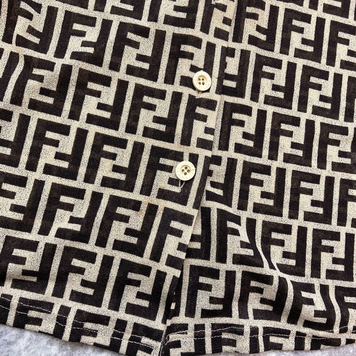 FENDI フェンディ ズッカ シアー シャツ ブラウス 542240 レディース