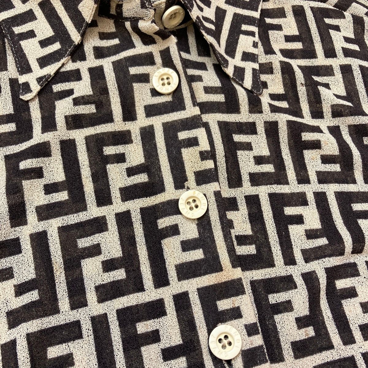 FENDI フェンディ ズッカ シアー シャツ ブラウス 542240 レディース