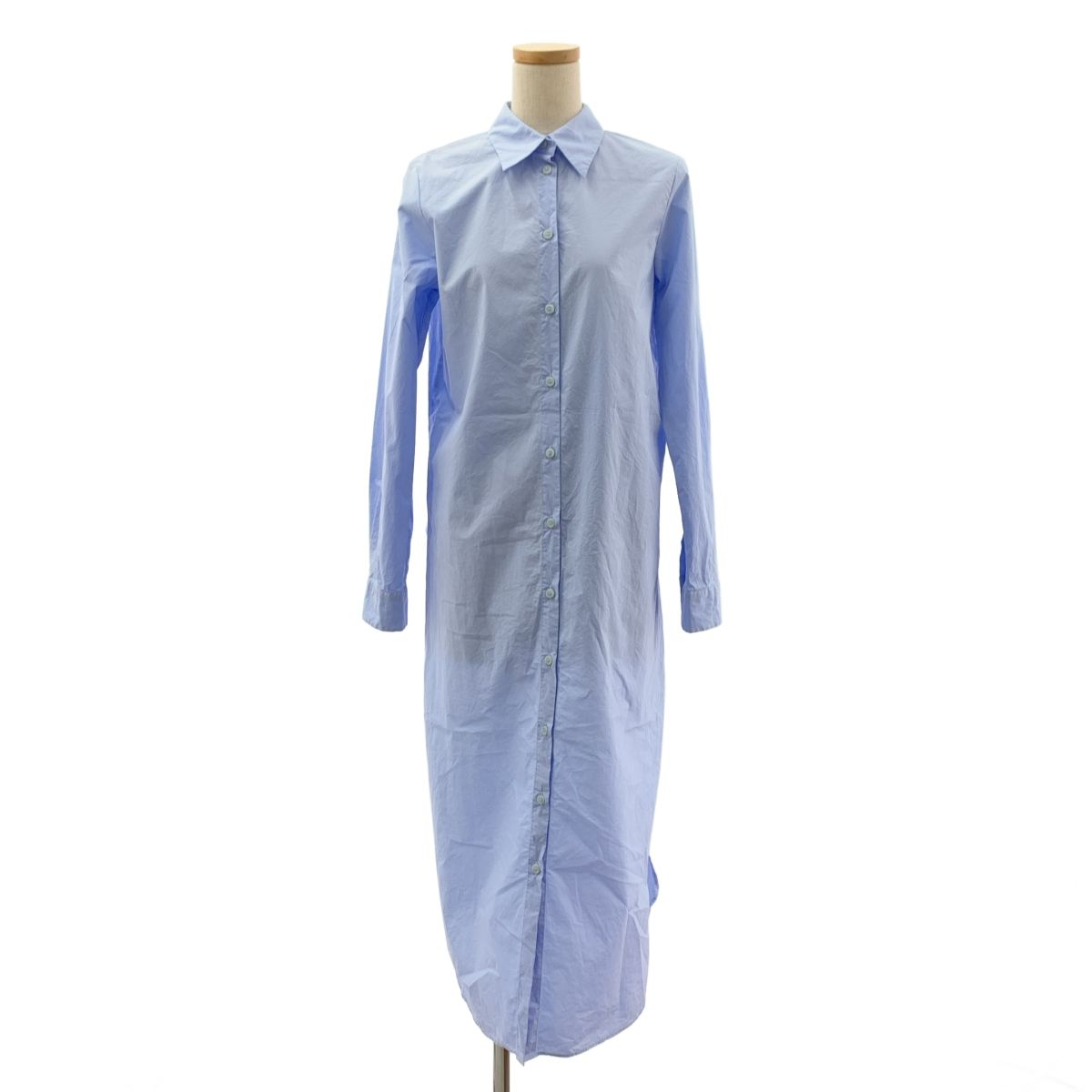 MM 6 Maison Margiela エムエムシックスメゾンマルジェラ 変形 ロングシャツ ワンピース 42 ライトブルー レディース