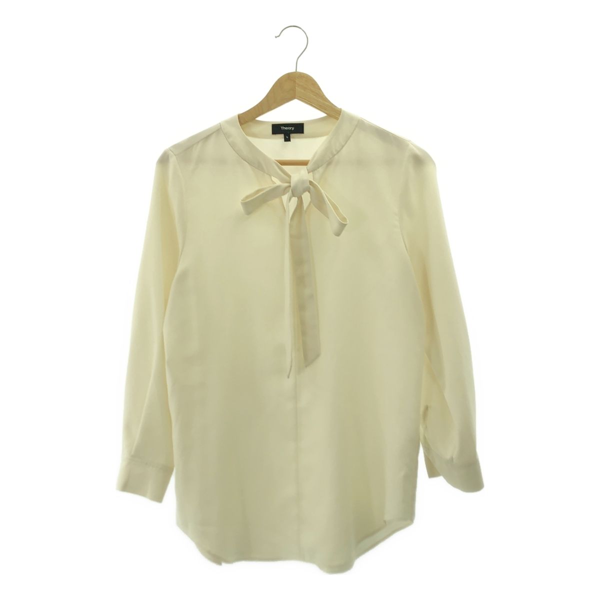 美品 Theory セオリー ボウタイブラウス リボン サイズS トップス theory / セオリー | ボウタイ リボン ブラウス | S | ホワイト