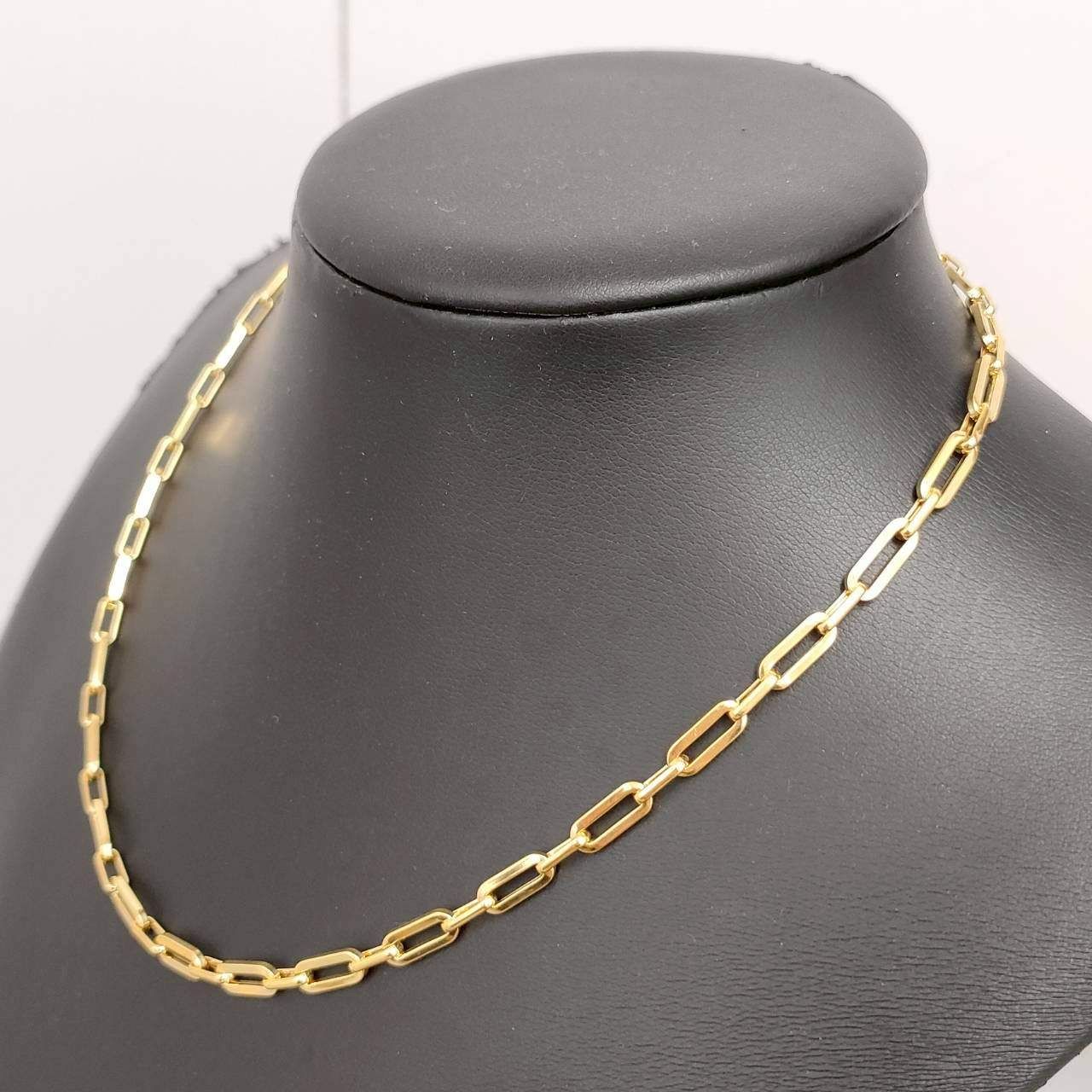 18金 K18 チェーンネックレス レディース 7.56g 42㎝ D809 私的刻印