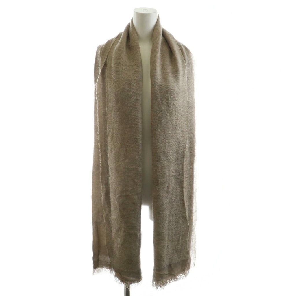 新品同様◇春秋ファリエロサルティ◇ベージュシルクストール フリンジ付き 新品同様◇春秋ファリエロサルティ◇ベージュシルクストール フリンジ