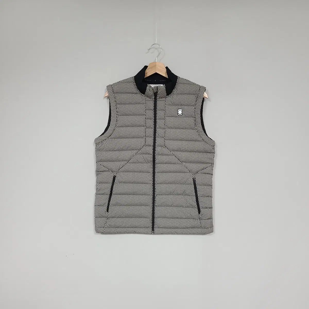 WIDE ANGLE メンズ ヘリンボーン 軽量 ダウン 100