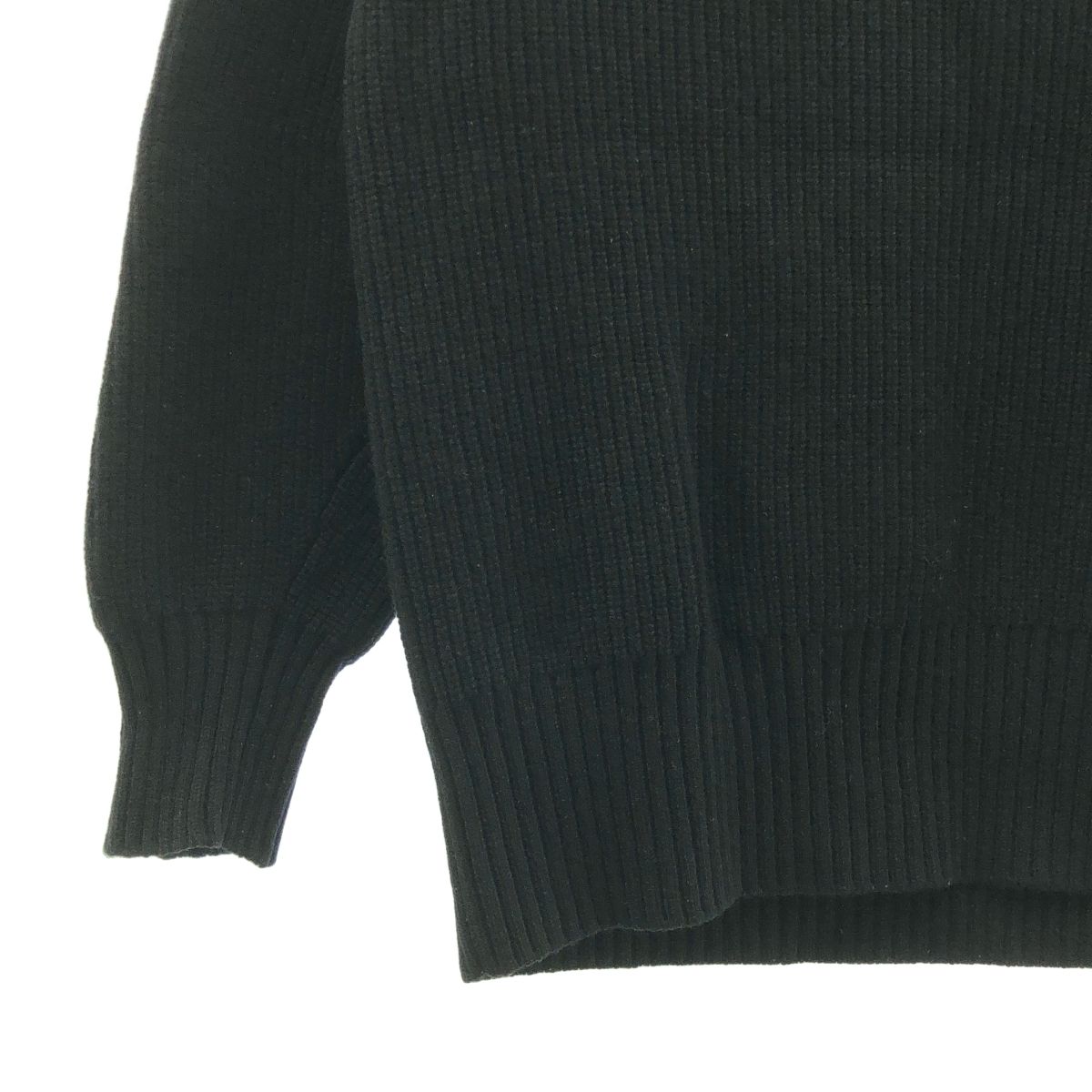 sacai / サカイ | ウール ロゴジップ ニット セーター | 1 | ブラック