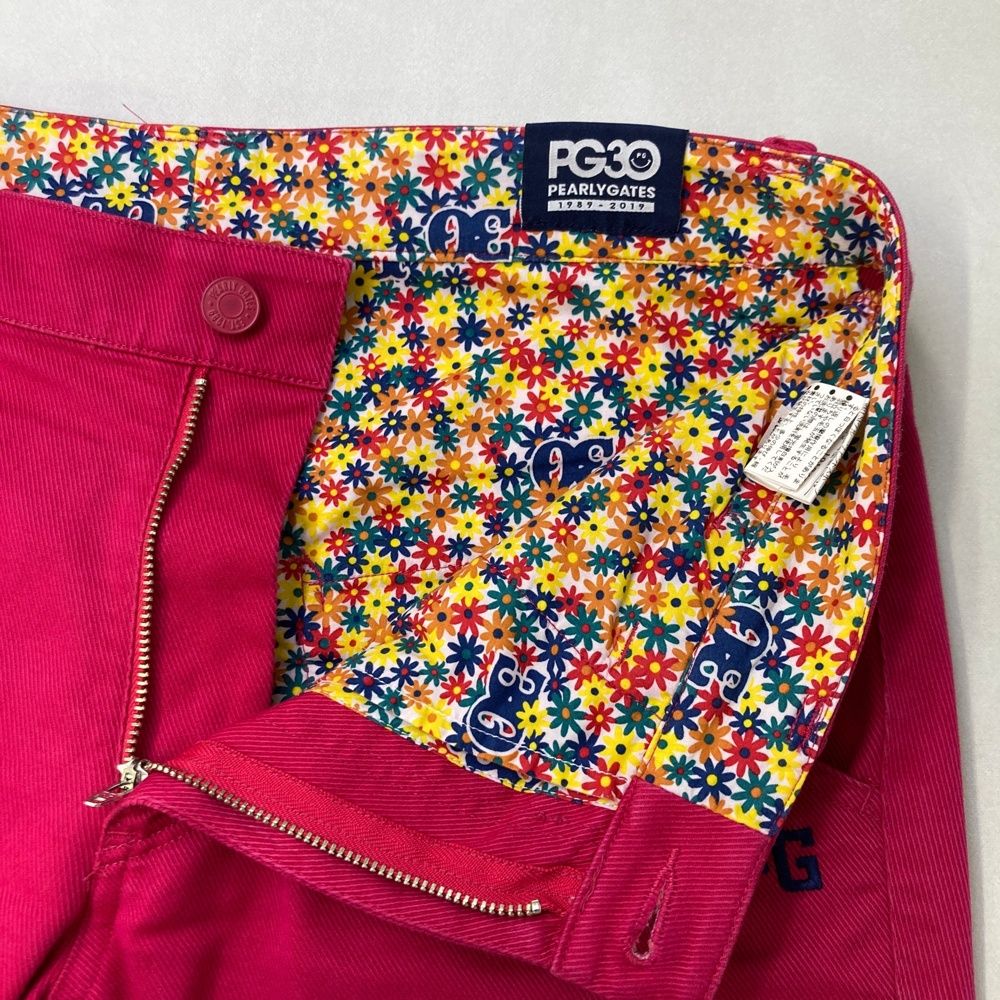 サイズ：4 PEARLY GATES パーリーゲイツ 30周年 ストレッチパンツ ロゴ