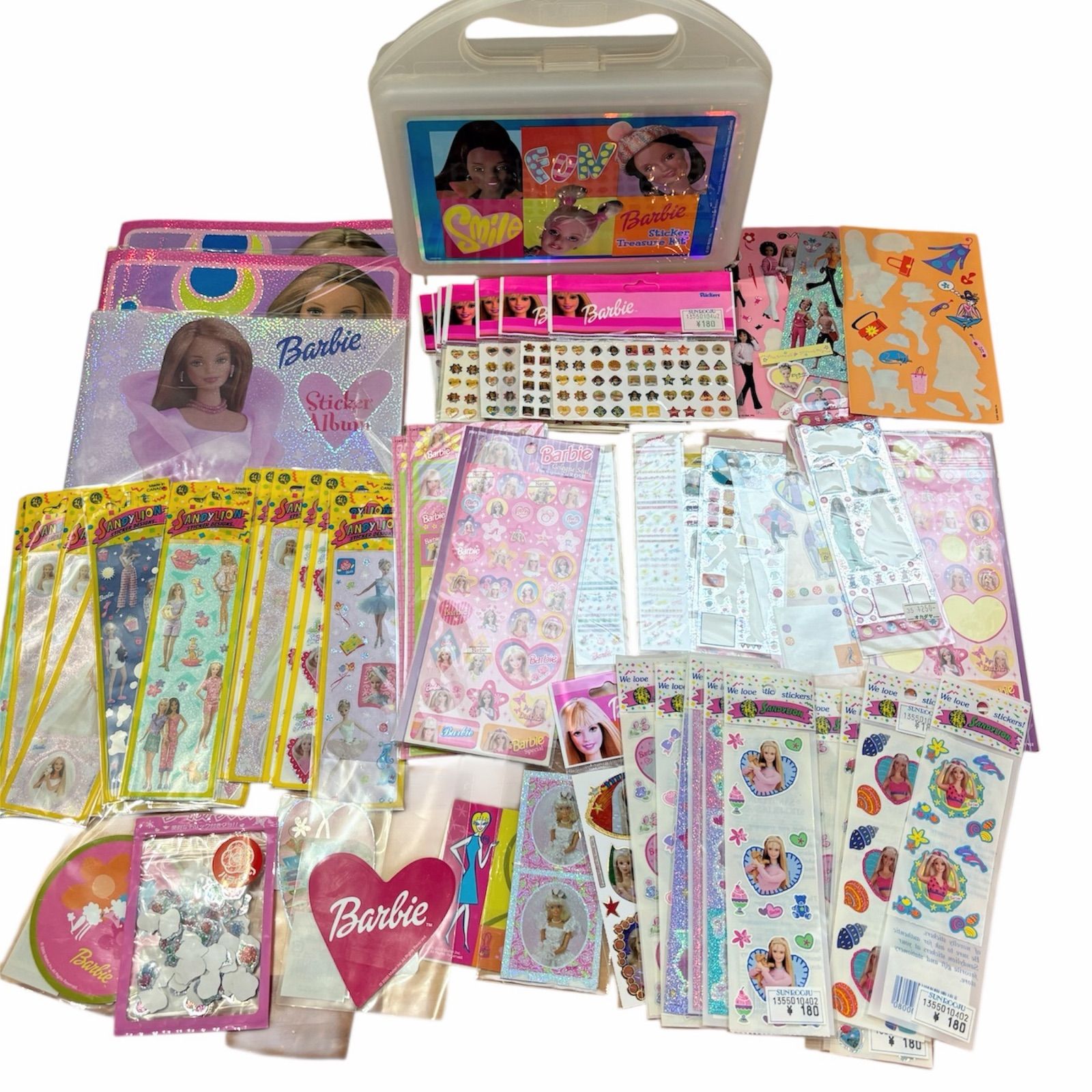 Barbie バービー ステッカー シール レトロ まとめ グッズ シール帳 大量 ヴィンテージ 長期 含む BOXケース付
