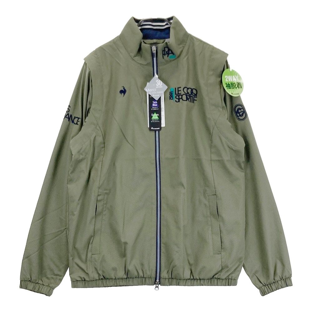 サイズ L LE COQ GOLF ルコックゴルフ モデル 2 WAY ジップジャケット カーキ系 ゴルフウェア メンズ ストスト