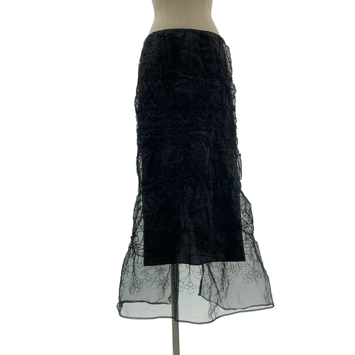 Cecilie Bahnsen セシリーバンセン SKIRT レース ロング スカート US 10 ブラック レディース