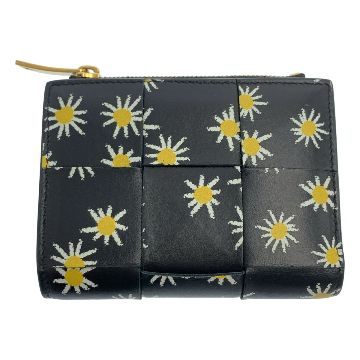 BOTTEGA VENETA ボッテガヴェネタ イントレチャート スモールカセット ウォレット 二つ折り財布 ブラック レディース