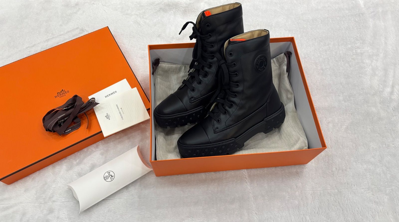 エルメス HERMES ブーツ ブラック 全新 38