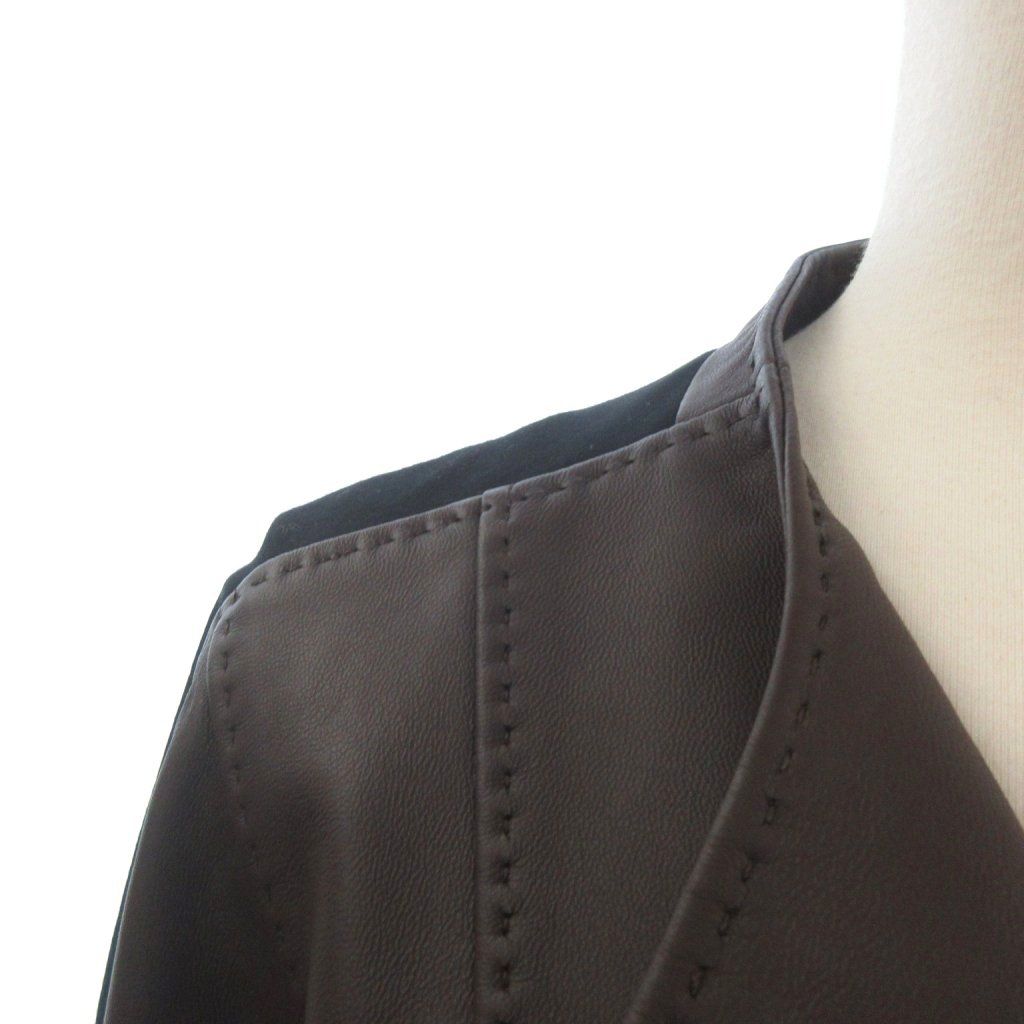 ヒロココシノ HIROKO KOSHINO 美品 ソフトライダースジャケット 長袖