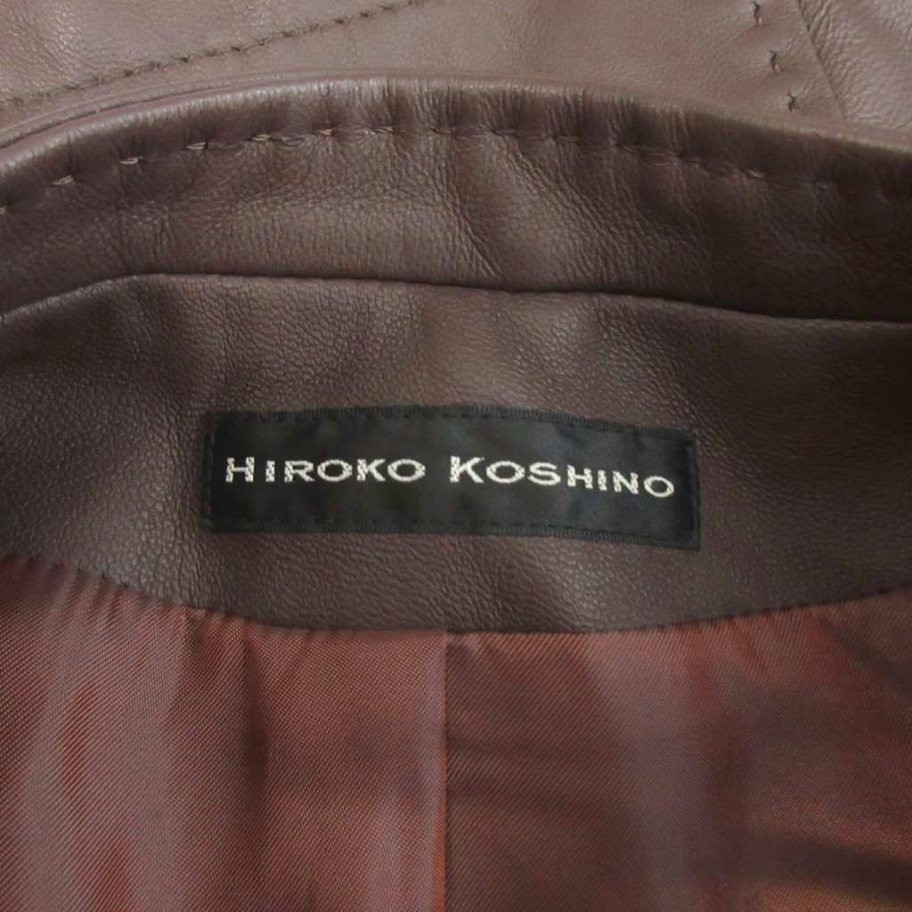ヒロココシノ HIROKO KOSHINO 美品 ソフトライダースジャケット 長袖