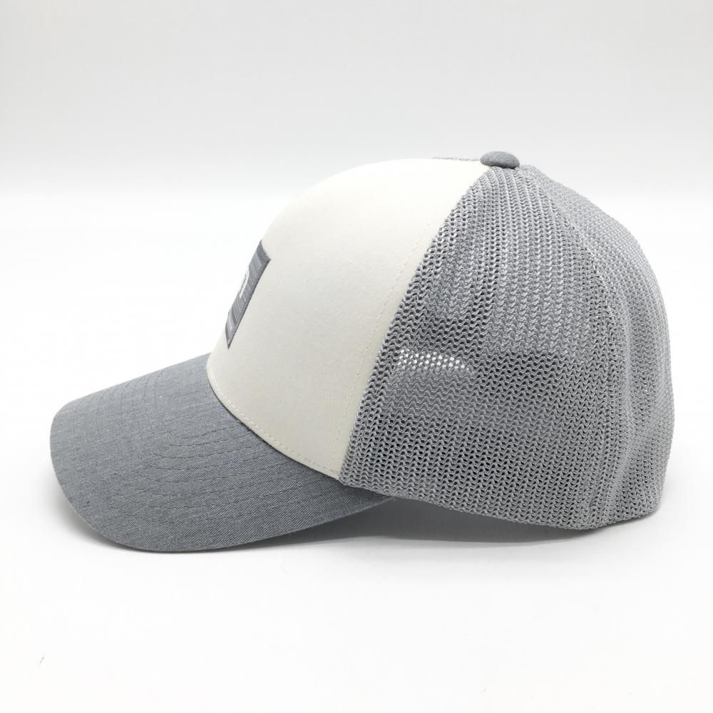 美品】トラヴィスマシュー メッシュキャップ グレー×白 ロゴ 内側糸