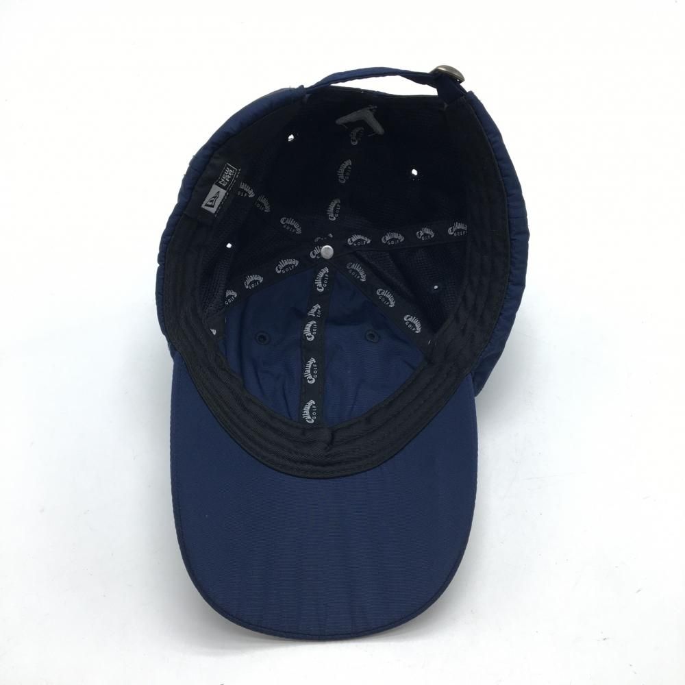美品】キャロウェイ×ニューエラ キャップ ネイビー×白 立体ロゴ