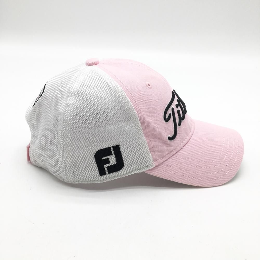 美品】タイトリスト キャップ ピンク×黒 立体ロゴ刺しゅう ゴルフ
