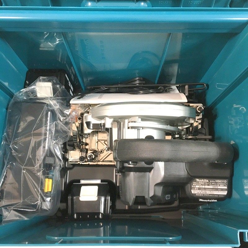 makita マキタ 165 mm 充電式マルノコ 鮫肌チップソー付き 18 V 6.0 Ah フルセット 丸のこ ブラック DW 3698