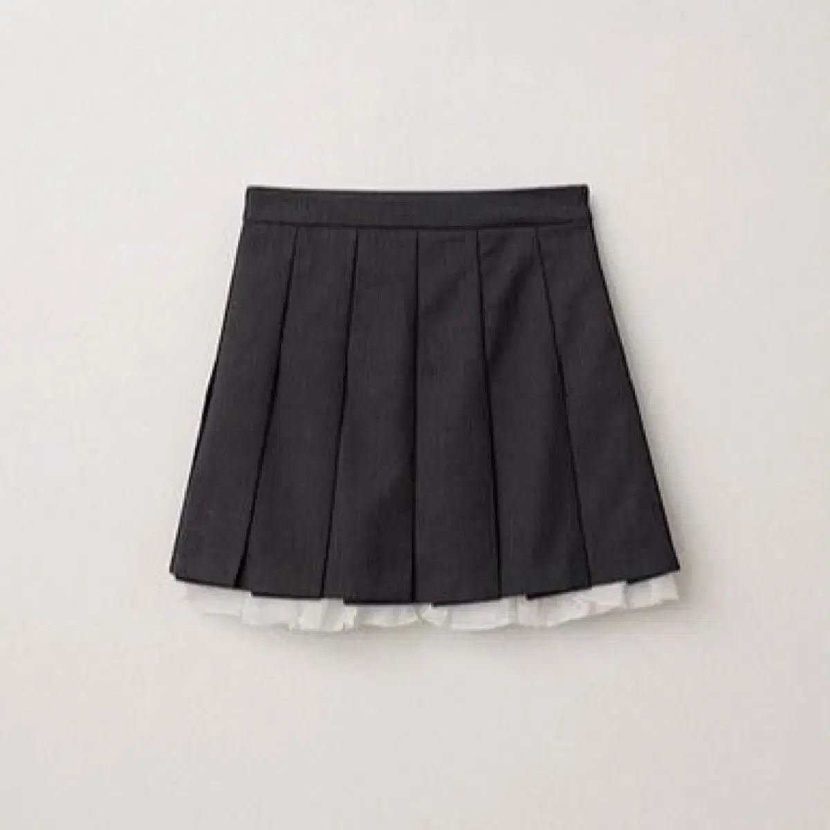 XS アカシア JTOU フリル プリーツ スカート チャコール