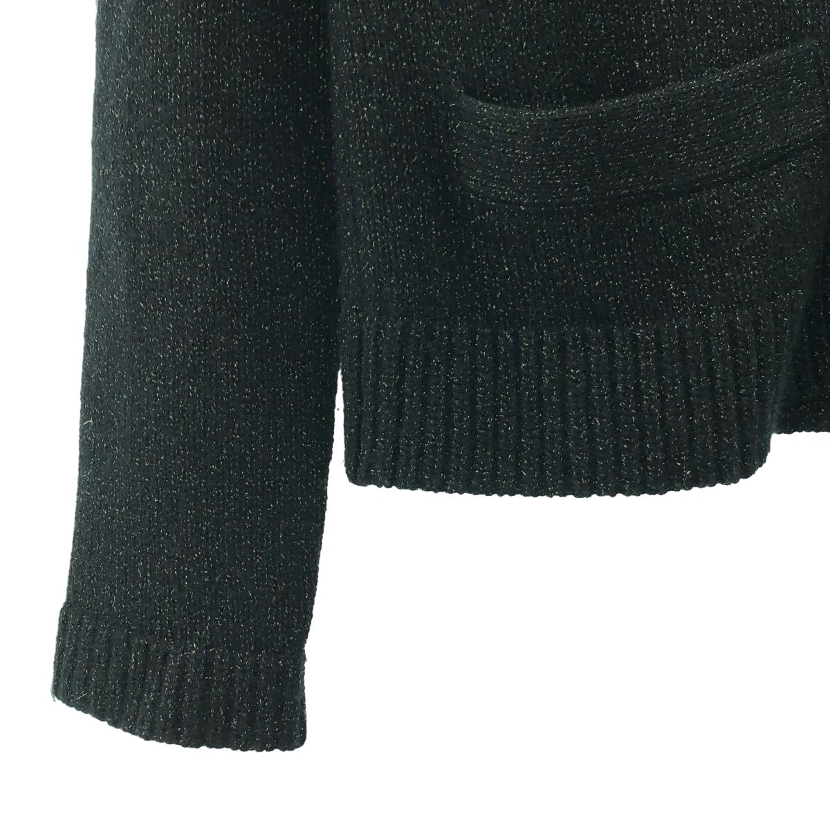 サードマガジンラメニットカーディガン新品同様品ドゥロワー drawerアドーア THIRD MAGAZINE(サードマガジン)｜ラメニットカーディガン/ブラック の